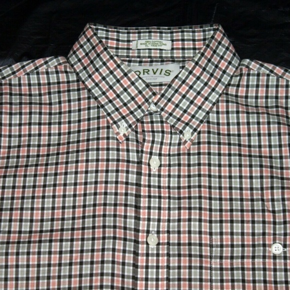 Orvis Trim Fit Mens Long Sleeve Button Down Shirt - Picture 4 of 7